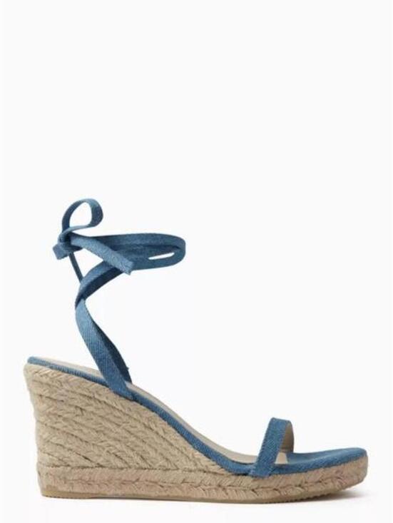 Alohas Shoes - Alohas Blue denim Willa wedge